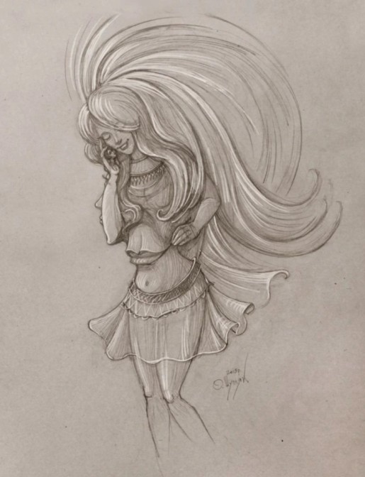 first woman optical illusion